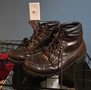 HH Brown Boots Womens 7M Gore Tex Hiking Congo Ankle Biker Moc Toe Brown